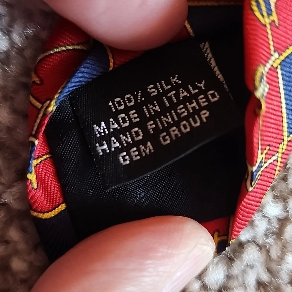 Gucci Tie Red, Blue And Gold,‎ Authenticated